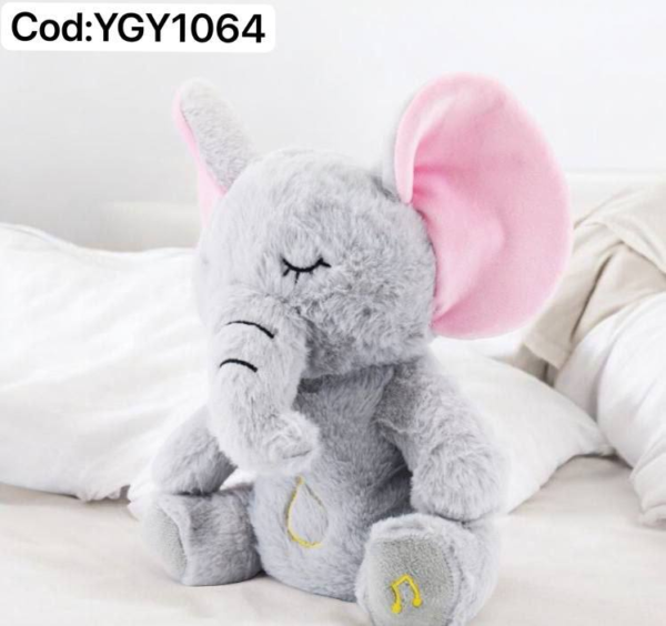 🐘 Peluche Elefante que Respira – Sensorial, Calmante y Suave Compañía para Dormir