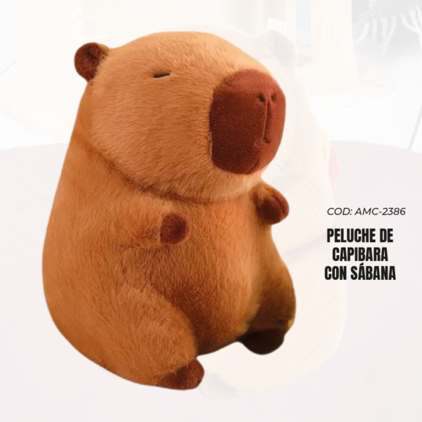 🧸🌙 Peluche Capibara con Sábana – Ternura, Descanso y Compañía en un Solo Abrazo 🌙🧸