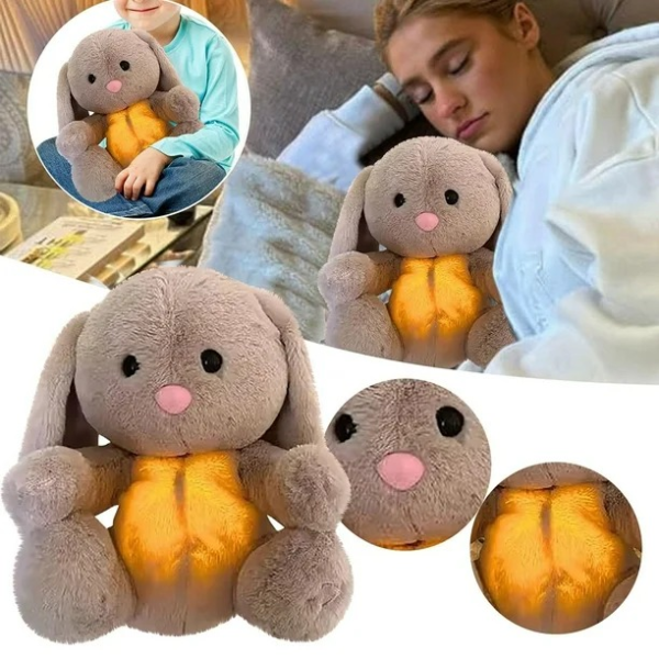 Peluche Conejo que Respira de Felpa Suave con Sonido Relajante para Bebés y Niños - Image 3