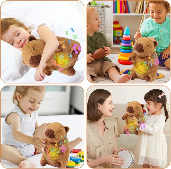 💤✨ Capibara de Peluche Musical que Respira – El Compañero Ideal para un Sueño Tranquilo ✨💤